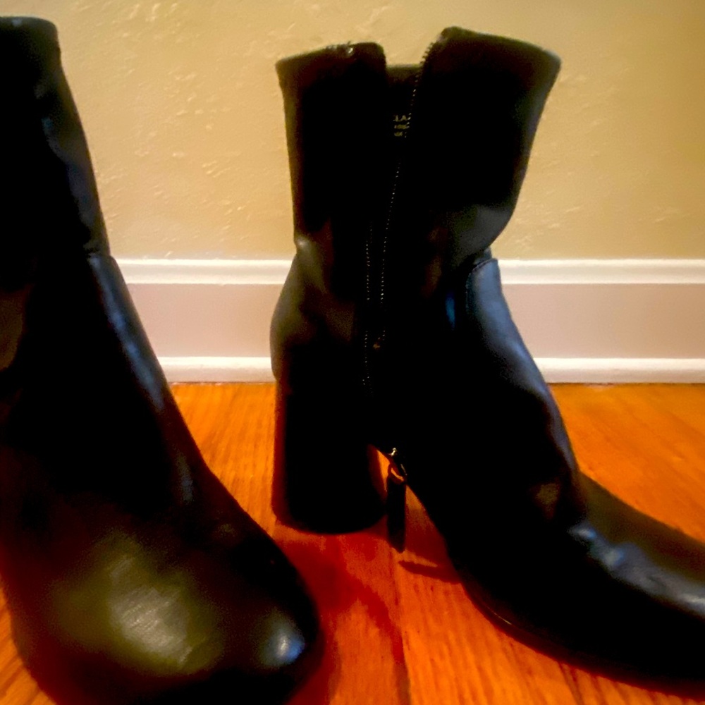 Ash leather heeled booties